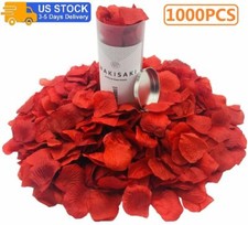 1000PCS Red Artificial Fake Rose Petals Wedding Event Romantic Night Party Decor