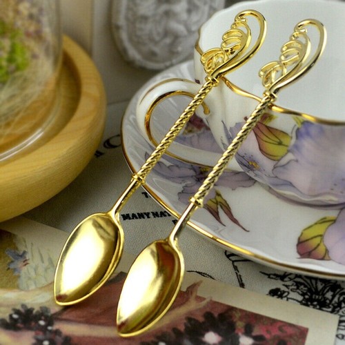 Vintage Alloy Coffee Spoon Tableware Teaspoon New Soup Spoon - Picture 3 of 12