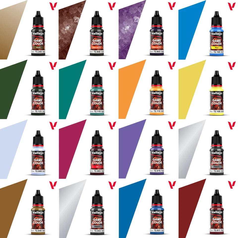 Vallejo Game Color Paints - (Singles all colours) 18ml Bottles Acrylic
