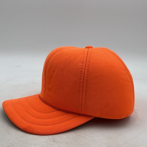 Vtg Adult Hunting Ear Flap Hat Sz L Blaze Orange Insulated Baseball Cap - Picture 4 of 7