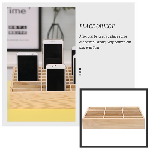 Rangement TéLéphone Portable Emplacements - Boîte De En Bois 24 Grilles pour ... - 第 3/8 張圖片