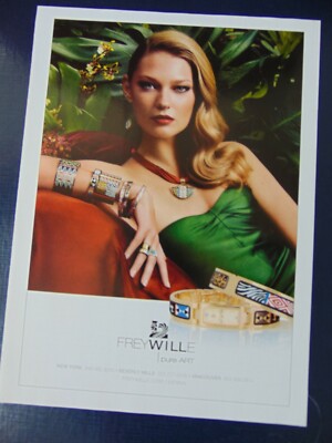 2012 FREYWILLE Pure ART JEWLERY  vintage art print ad