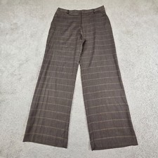 Vintage 80s Brown Plaid Trousers Womens Wide Leg Pants Sz 16 Hillard  Hanson