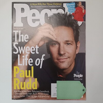 PEOPLE MAGAZINE Paul Rudd RIHANNA SUPER BOWL PREGNANCY REVEAL Feb 27, 2023 NEW