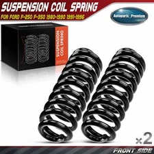 2x Front Left & Right Coil Spring Set for Ford F-250 1980-1983 1988-1996 F-350 