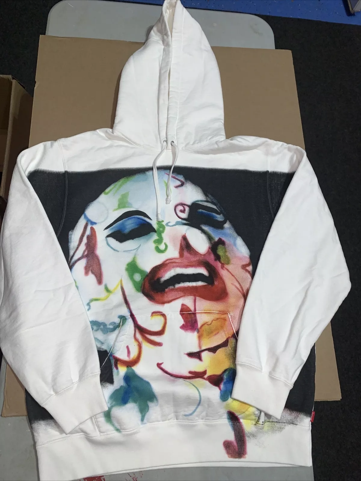 Sweat shirt à capuche aérographe Supreme Leigh Bowery taille L
