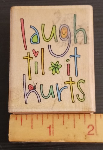 Inkadinkado Sue Dreamer Laugh Til It Hurts Rubber Stamp MADE IN USA - Picture 3 of 14