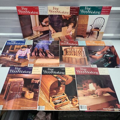 Lot of 10 Fine Woodworking Magazines Back Issues 1992-94