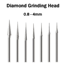 2.35mm Diamond Grinding Head Tapered Point Needle Bit Burrs Coated Jewelry 
