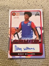 Mikey Williams 2022 leaf pro set power auto autograph #12/25