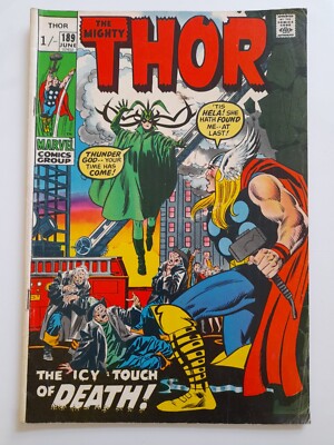 Thor #189 June 1971 VGC- 3.5 The Icy Touch of Death!