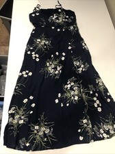 Francesca's Floral Blue Maxi Dress S