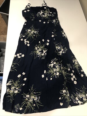 Francesca's Floral Blue Maxi Dress S | eBay