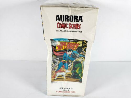 1974 Aurora Comic Scenes Superboy Model Kit # 186 ~ Sealed Box ~ Box Crease - Picture 3 of 10