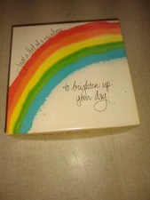 Vintage 80s Springbok  Mini Puzzle Rainbow Themed Inspirational Message 