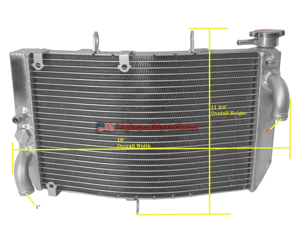 New All Aluminum Radiator For 2001-2006 Honda  CBR600 F4i 2002 2003 2004 2005 Foto 2 de 4