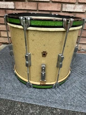Vintage WFL LUDWIG 12x15 Parade Marching Snare Drum Mahogany 3PLY Silver Sparkle