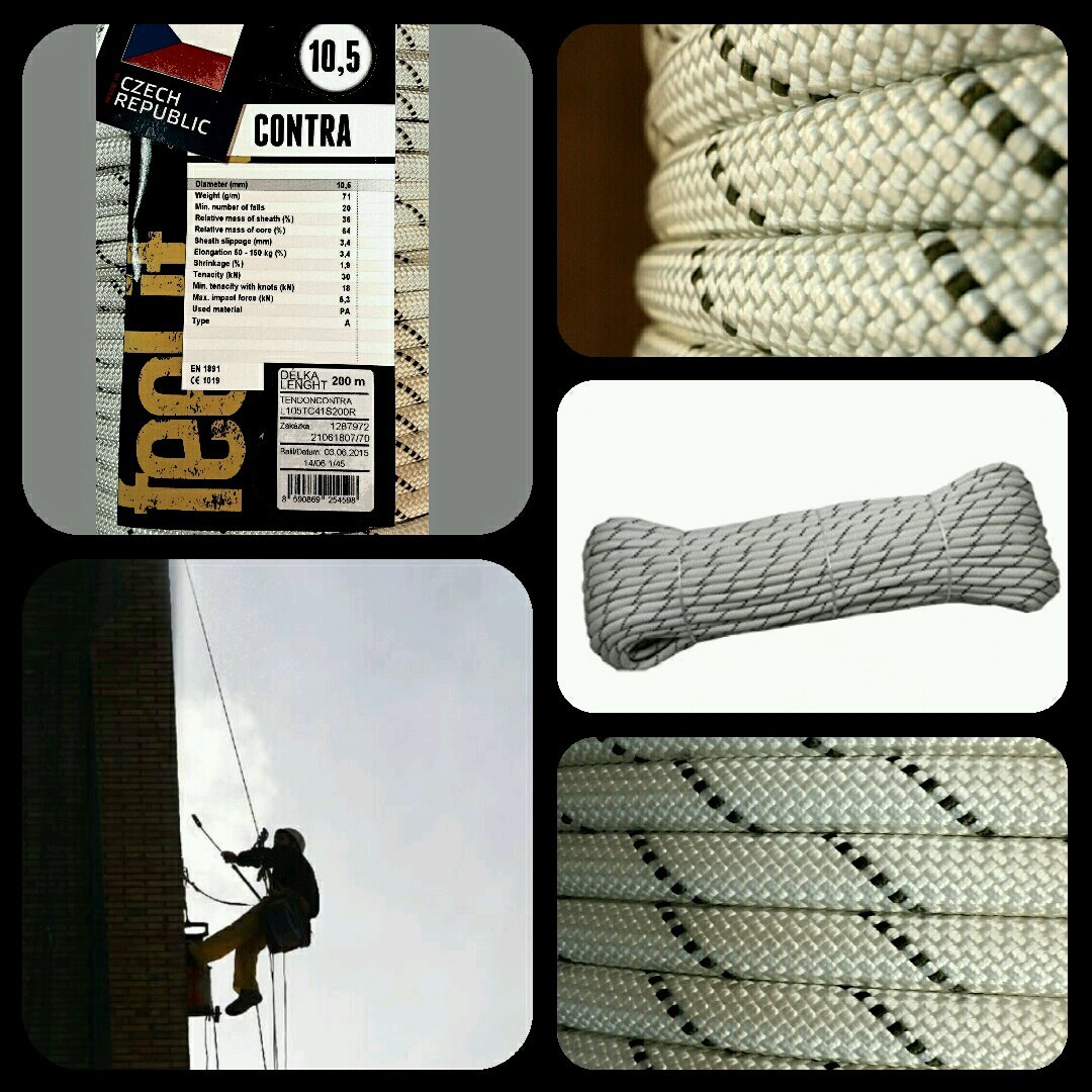 Cuerda escalada semi estatica 10.5mm x 50mts verticales espeleo rappel aventura