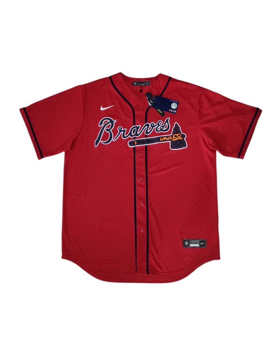 $115 Men's Nike MLB Baseball Jersey Atlanta Braves Red