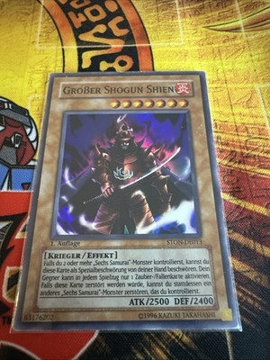 Yu-Gi-Oh! Großer Shogun Shien 1.Auflage Super Rare STON-DE013