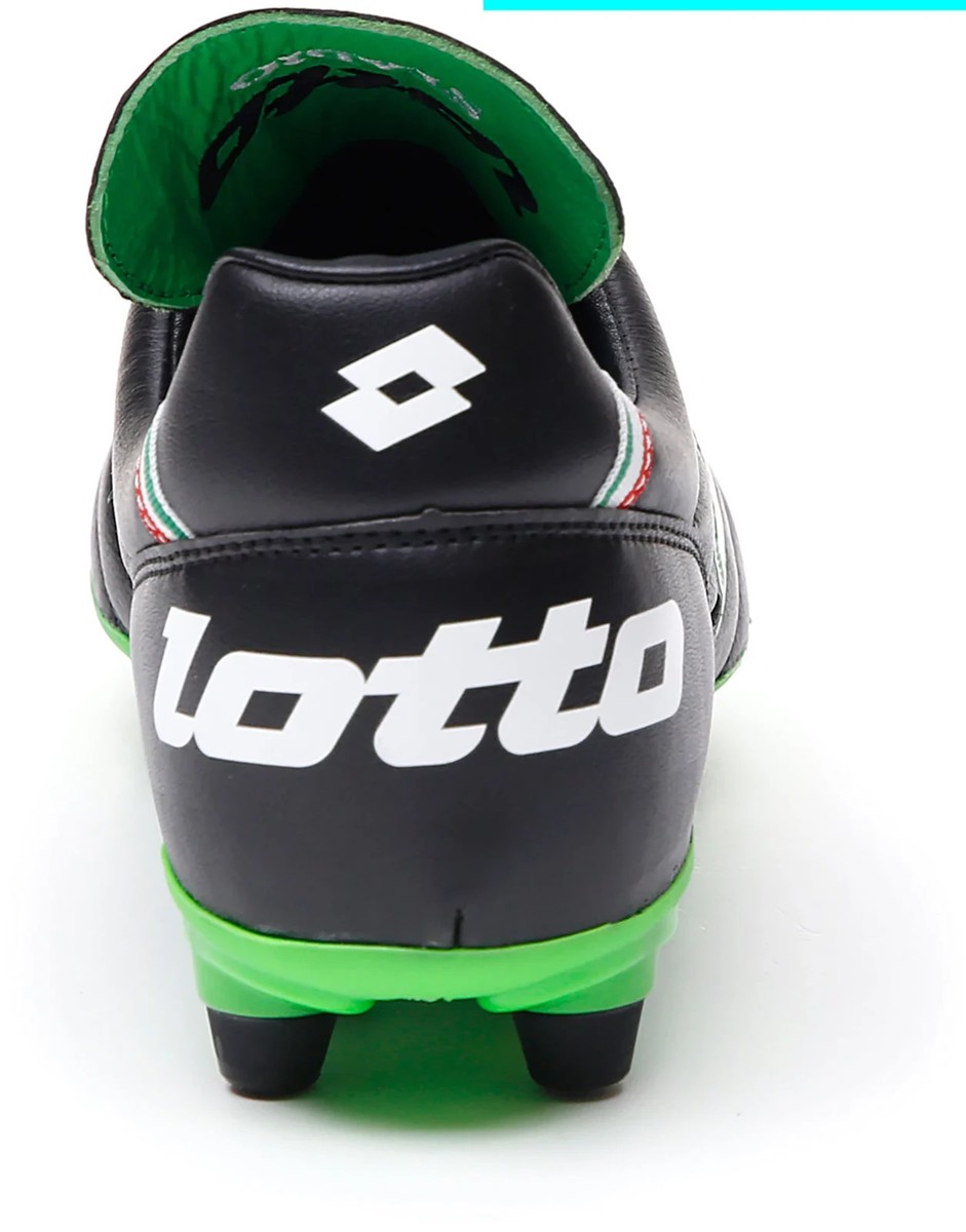 Lotto Stadio OG II FG Size 6.5 Soccer Cleats Black Spring Green 215017 1NI New Lotto Stadio OG 215017-1NI Unisex 6.5 Black Spring Green FG  main image 4