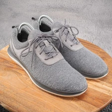 253657 WT50 ETHAN KNIT MEN'S SHOES SIZE 9 M GRAY JOHNSTON MURPHY WALK TEST