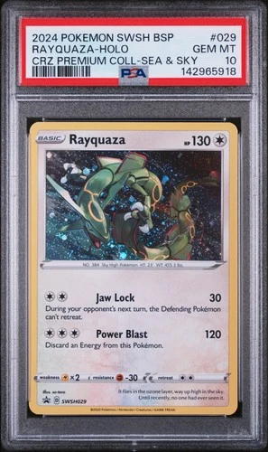 2024 POKEMON SWSH BLACK STAR PROMO #029 RAYQUAZA-HOLO PSA 10