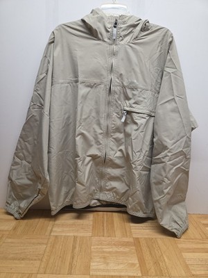 Simms Windbreaker Jacket Men's X-Large Beige Waterproof Hiking Fishing Outdoor