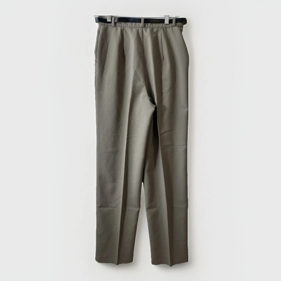 Pantalones de vestir BOBBIE BROOKS para mujer 13/14 (28x32) gris con cinturón Y2K plisado RETRO Foto 2 de 4