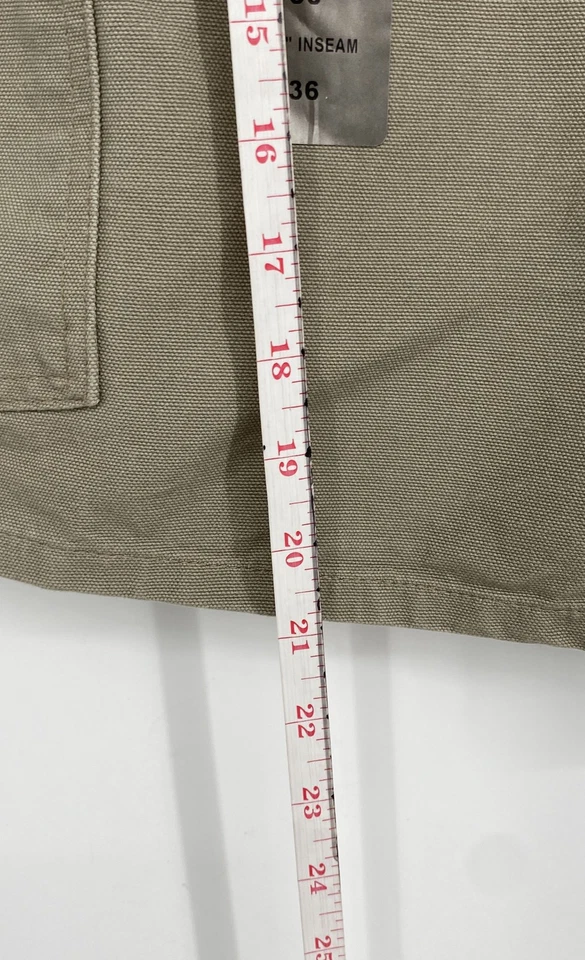 Carhartt Mens Tan Cotton Flat Front Pockets Work Cargo Shorts Size 36 - Image 4 of 4