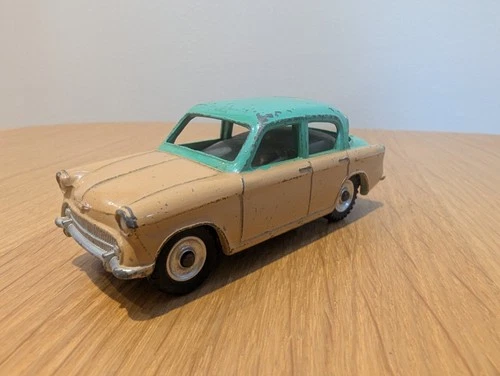 Vintage Dinky Toys No. 175 Hillman Minx Beige & Green Diecast Model Car
