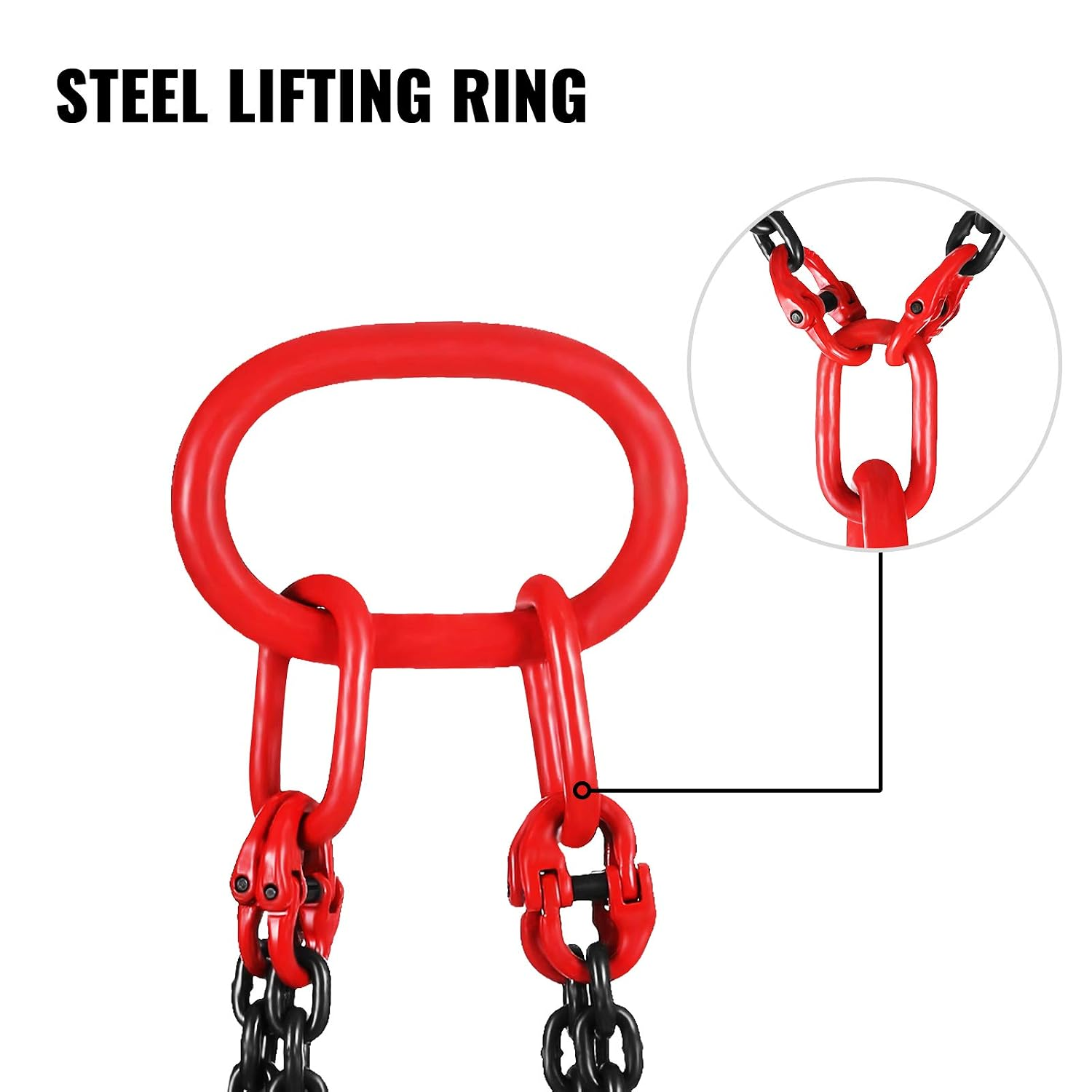 Chain Sling, G80 Engine Chain Hoist Lifts, with 4 Leg Grab Hooks ...