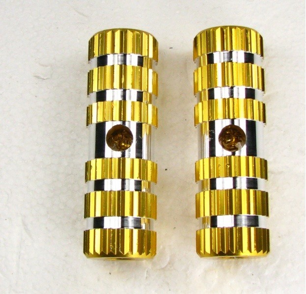 Small Tough Aluminum Foot BMX Bike Pegs   gold 2PC
