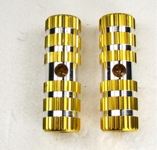 Small Tough Aluminum Foot BMX Bike Pegs  gold 2PC