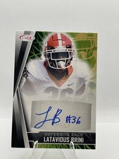 SAGE 2022 Low Series Latavious Brini Autograph Rookie #A-LB Black Georgia Footb…
