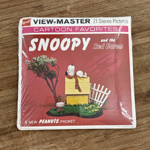 SEALED Snoopy and the Red Baron GAF View-Master 3 Reels Packet B544 Peanuts 1969