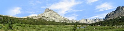 Model Railroad Train Backdrops - Lizard Head Meadow San Juan Mountains Left