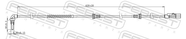 Febest ABS Sensor Raddrehzahl DrehzahlfüHler Vorne FüR Opel Mokka/Mokka X J13-image