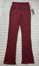 Wild Fable Pants Womens XS Burgundy Flare Leg High Rise Stretch Yoga New