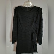 Lulu's Black Sheath Dress with Bishop Sleeves Size XS