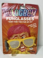 VINTAGE 1987 HOLOGRAM FUNGLASSES SUNGLASSES PANDA GLASSES ORIGINAL PACKAGE NEW