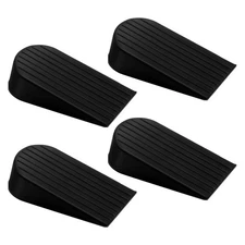 4 Pack Black Extra Large Door Stopper, High 1.9 inches Big, Prevents Door Gap...