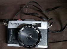 Vintage Yunon YN 500 50mm Film Camera Point And Shoot With Strap  Case Untested