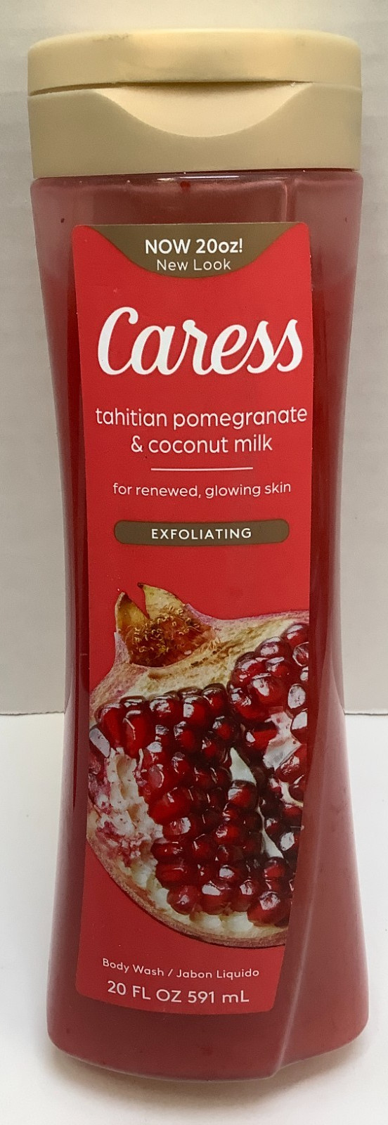 Caress Tahitian Pomegranate & Coconut Milk Exfoliating Body Wash, 20oz, 2pk