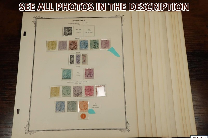 NobleSpirit (BA) Very Valuable Mint Dominica Stamp Pages Coll w Full Sets 1877+