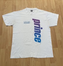 Vtg 90s Lyndon State College Tennis Prince T Shirt Sz L USA Made Single Stitch