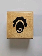Rosebud Design Wood Mounted Rubber Craft Stamp