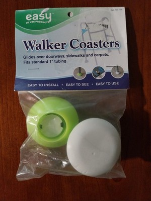 Walker Glides, Walker Glide Caps, Walker Slides, Rubber Tips, Yellow, 2 Count