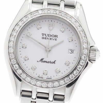 Tudor TUDOR 15810 Monarch 10P Diamond Bezel Quartz Women s 943010 Used