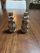 2  Gold Colored Lamp Light Chandelier Finials
